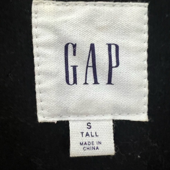 Gap Varsity Wool Bomber Jacket Size TALL Small in Black - Picture 7 of 12